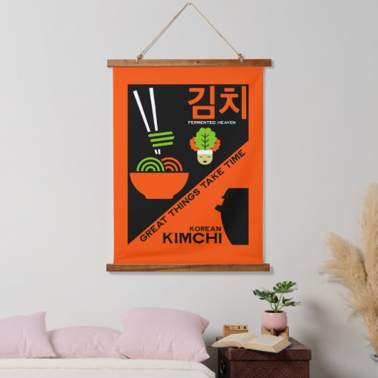 Koreaanse Kimchi Keuken Kunst Hangend Wandkleed (Slaapkamer)