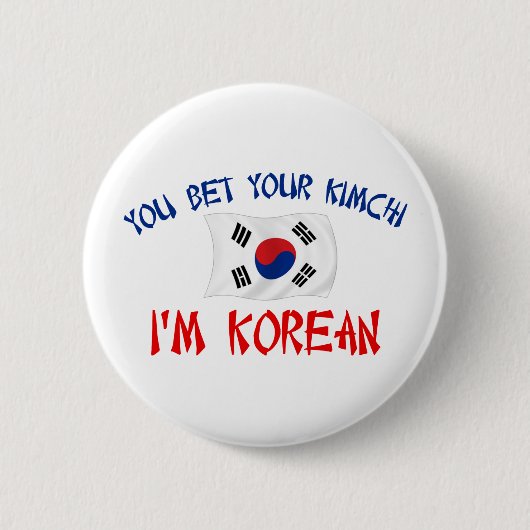 Koreaanse Kimchi Ronde Button 5,7 Cm (Voorkant)