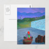 Koreaanse Kimchi Vrouw Briefkaart (Voorkant / Achterkant)