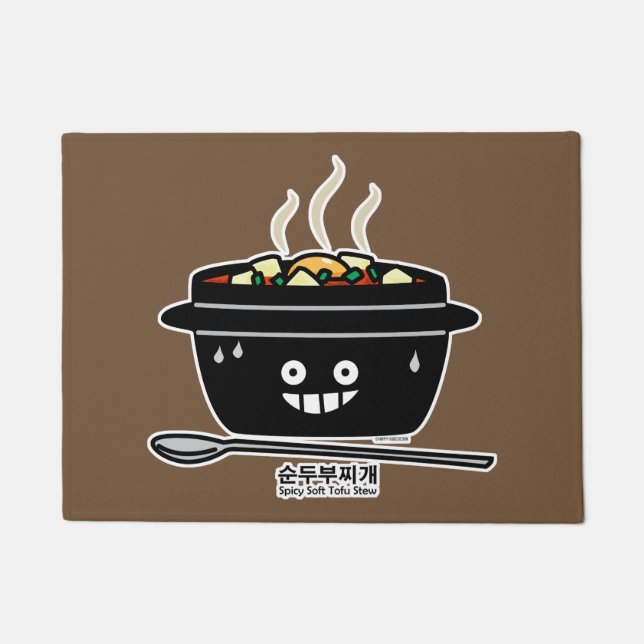 Koreaanse Kruidige zachte Tofu jjigae van de Deurmat (Voorkant)