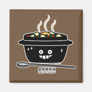 Koreaanse Kruidige zachte Tofu jjigae van de Magneet