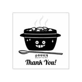 Koreaanse Kruidige zachte Tofu jjigae van de Rubberstempel (Afrduk)