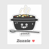 Koreaanse Kruidige zachte Tofu jjigae van de Sticker (Vel)