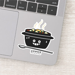 Koreaanse Kruidige zachte Tofu jjigae van de Sticker