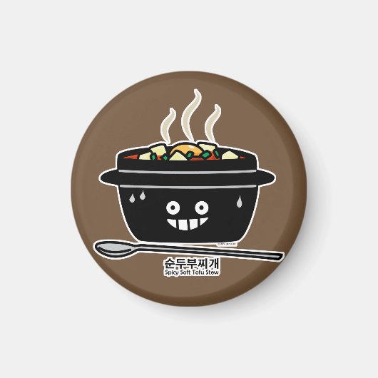 Koreaanse kruidige zachte tofu stoofsoep Sundubu j Magneet (Voorkant)