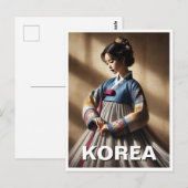 Koreaanse Lady Hanbok traditionele jurk Briefkaart (Voorkant / Achterkant)