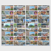 Koreaanse landmerken en historische ruimtes cadeaupapier (Vlak)