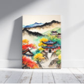 Koreaanse Landschapsinkt het Schilderen Canvas Afdruk