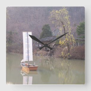 Koreaanse landschapsklok vierkante klok