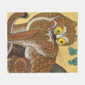 Koreaanse lelijke tijger folk Minhwa Fleece Deken (Voorkant (Horizontaal))