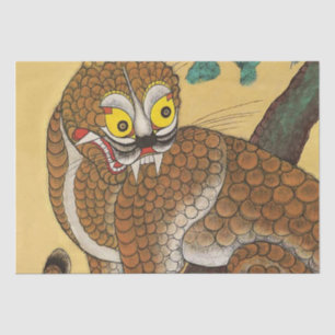 Koreaanse lelijke tijger folk Minhwa Tissuepapier
