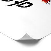 Koreaanse lentesalligrafie en bloesems poster (Hoek)