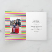 Koreaanse nieuwjaars groet 2 Fotoregenboogstrips Feestdagen Kaart (Binnen)