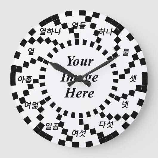 Koreaanse Numerieke golf door Kenneth Yoncich Grote Klok (Voorkant)