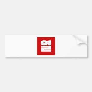 Koreaanse Nummer 10 Tien 열 【Yeol】 Hangul Bumpersticker
