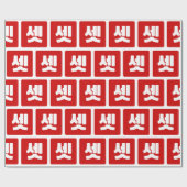 Koreaanse nummer 3 drie 셋 【set】 Hangul Cadeaupapier (Vlak)