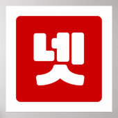 Koreaanse nummer 4 vier 넷 【net】 Hangul Poster (Voorkant)