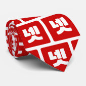 Koreaanse nummer 4 vier 넷 【net】 Hangul Stropdas (Opgerold)