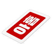 Koreaanse Nummer 9 Nine 아홉 【Ahop】 Hangul Magneet (Linkerzijde)