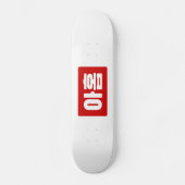 Koreaanse Nummer 9 Nine 아홉 【Ahop】 Hangul Persoonlijk Skateboard (Voorkant)