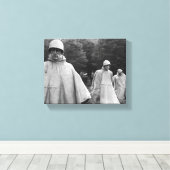 Koreaanse Oorlogsmonument Uitgerekte Canvas Print (Insitu (Houten vloer))