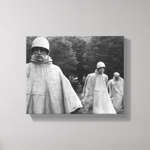 Koreaanse Oorlogsmonument Uitgerekte Canvas Print