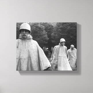 Koreaanse Oorlogsmonument Uitgerekte Canvas Print