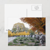 Koreaanse oorlogsmonument veteranen briefkaart (Voorkant / Achterkant)