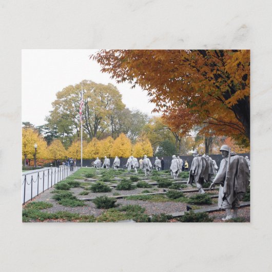 Koreaanse oorlogsmonument veteranen briefkaart (Voorkant)