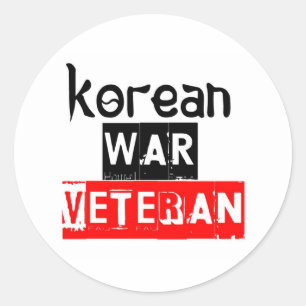 koreaanse oorlogsveteraan ronde sticker