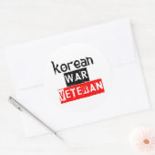 koreaanse oorlogsveteraan ronde sticker (Envelop)