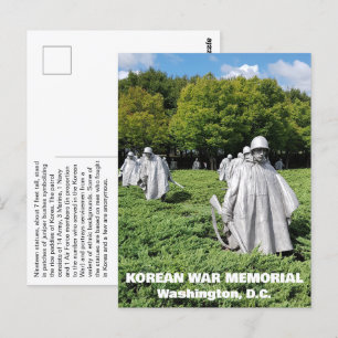 Koreaanse Oorlogsveteranen Memorial Facts Briefkaart