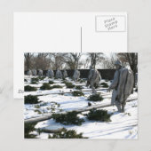 Koreaanse Oorlogsveteranen Memorial sneeuw Briefkaart (Voorkant / Achterkant)