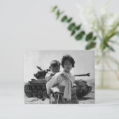 Koreaanse oorlogsvluchtelingen met Baby Briefkaart (Staand voorkant)