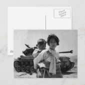 Koreaanse oorlogsvluchtelingen met Baby Briefkaart (Voorkant / Achterkant)