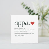 Koreaanse papa Vaderdag of Verjaardag Kaart (Staand voorkant)