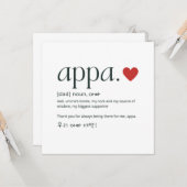 Koreaanse papa Vaderdag of Verjaardag Kaart (Voorkant / Achterkant in situ)