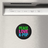 Koreaanse Pop Music Peace Love K-Pop Magneet (Insitu (Vaatwasser))