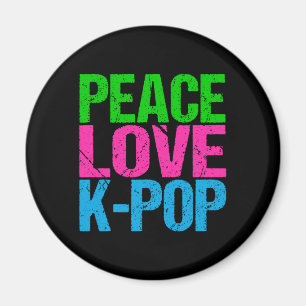 Koreaanse Pop Music Peace Love K-Pop Magneet