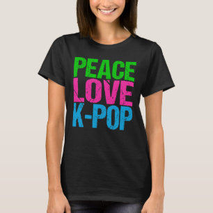 Koreaanse Pop Music Peace Love K-Pop T-shirt