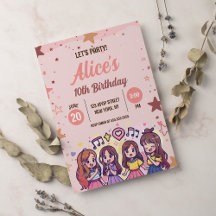 Koreaanse Pop Muziekster K-Pop Thema Verjaardagsfe