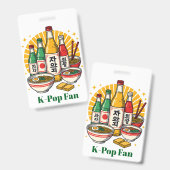 Koreaanse Popcultuur Borstprint Badge (Voor- en achterkant)