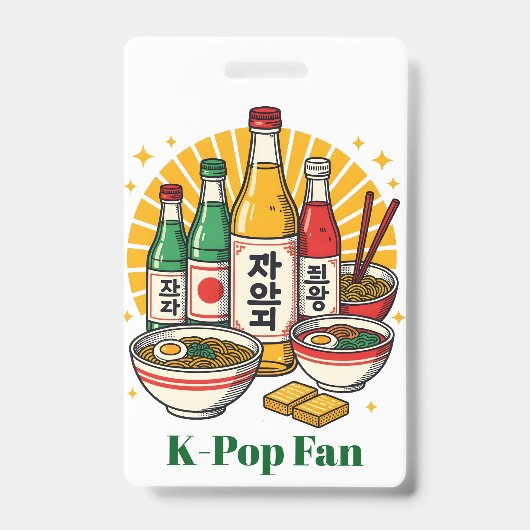 Koreaanse Popcultuur Borstprint Badge (Voorzijde)