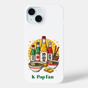 Koreaanse Popcultuur Borstprint Gedrukt op Rugzak iPhone 15 Case