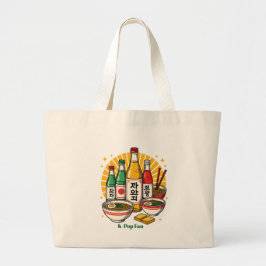 Koreaanse Popcultuur Borstprint Gedrukt op Rugzak Grote Tote Bag