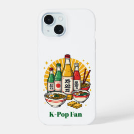 Koreaanse Popcultuur Borstprint Gedrukt op Rugzak iPhone 15 Case