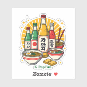 Koreaanse Popcultuur Borstprint Gedrukt op Rugzak  Sticker