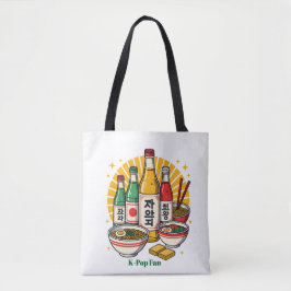 Koreaanse Popcultuur Borstprint Gedrukt op Rugzak Tote Bag