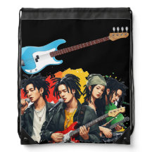 Koreaanse Reggae Band Gitaar Grafisch