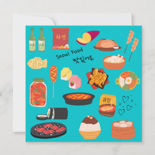 Koreaanse SEOULFOOD Notecard